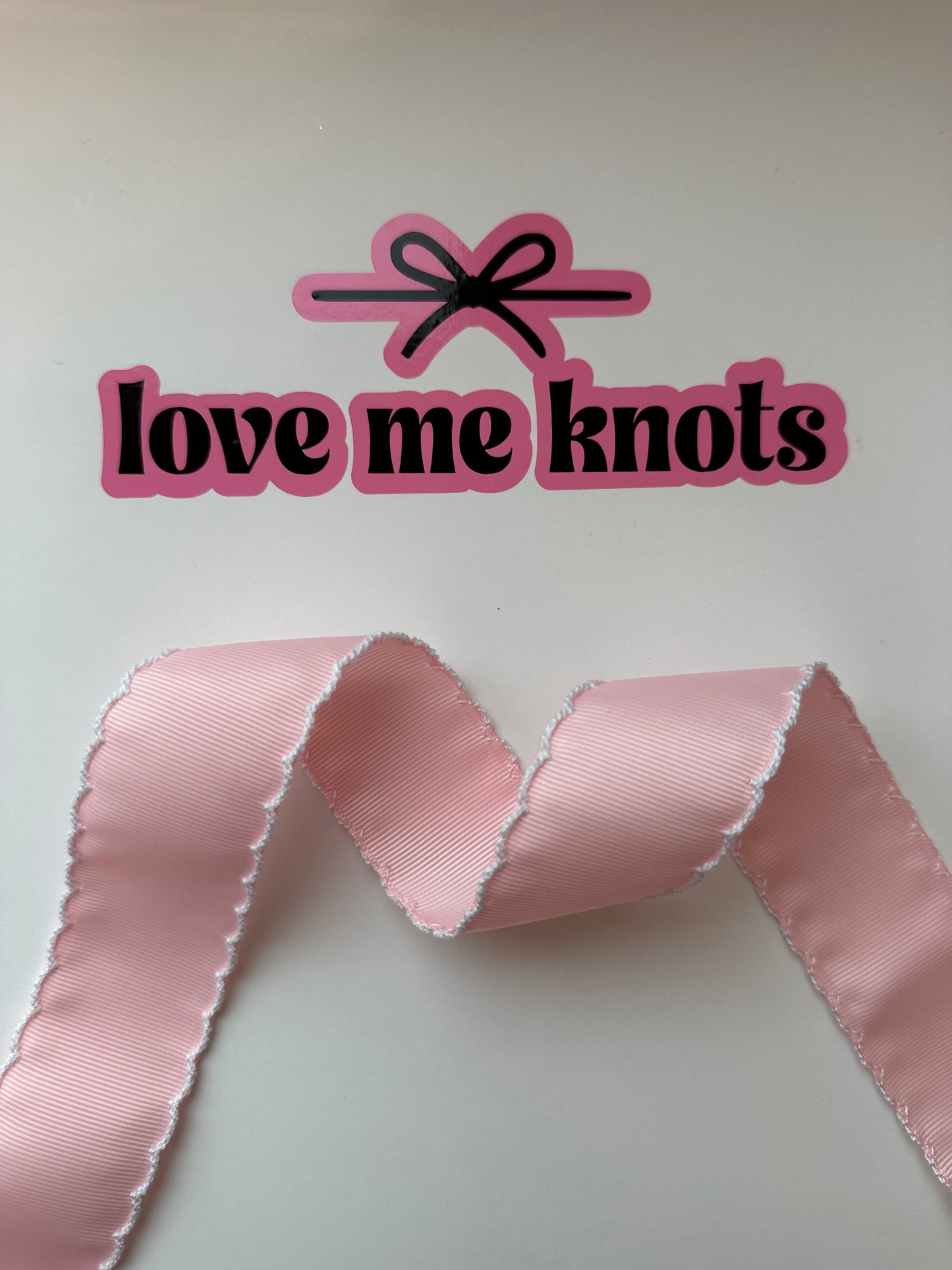 1.5” Light Pink with White Moonstitch
