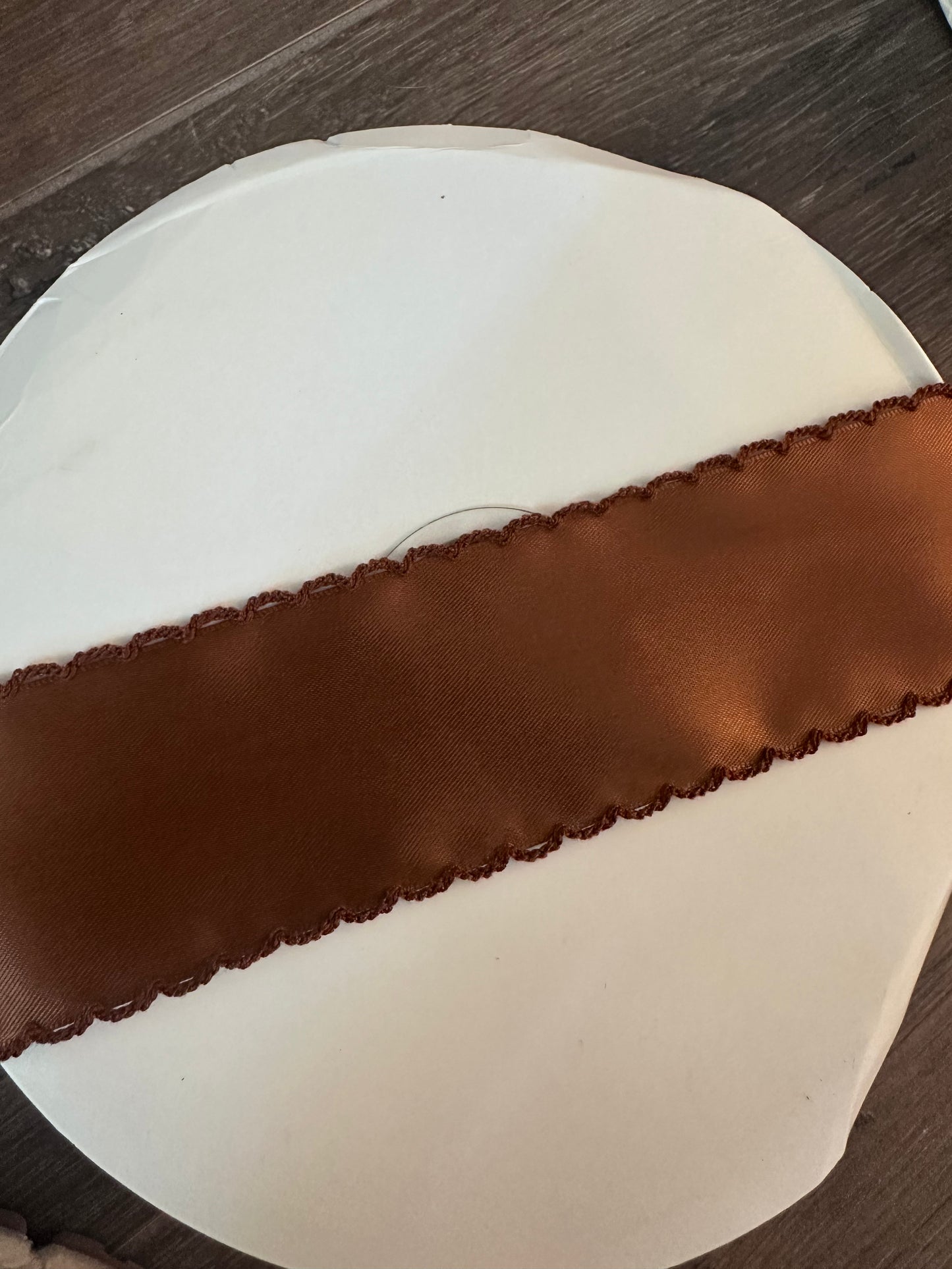 2” brown w matching stitch