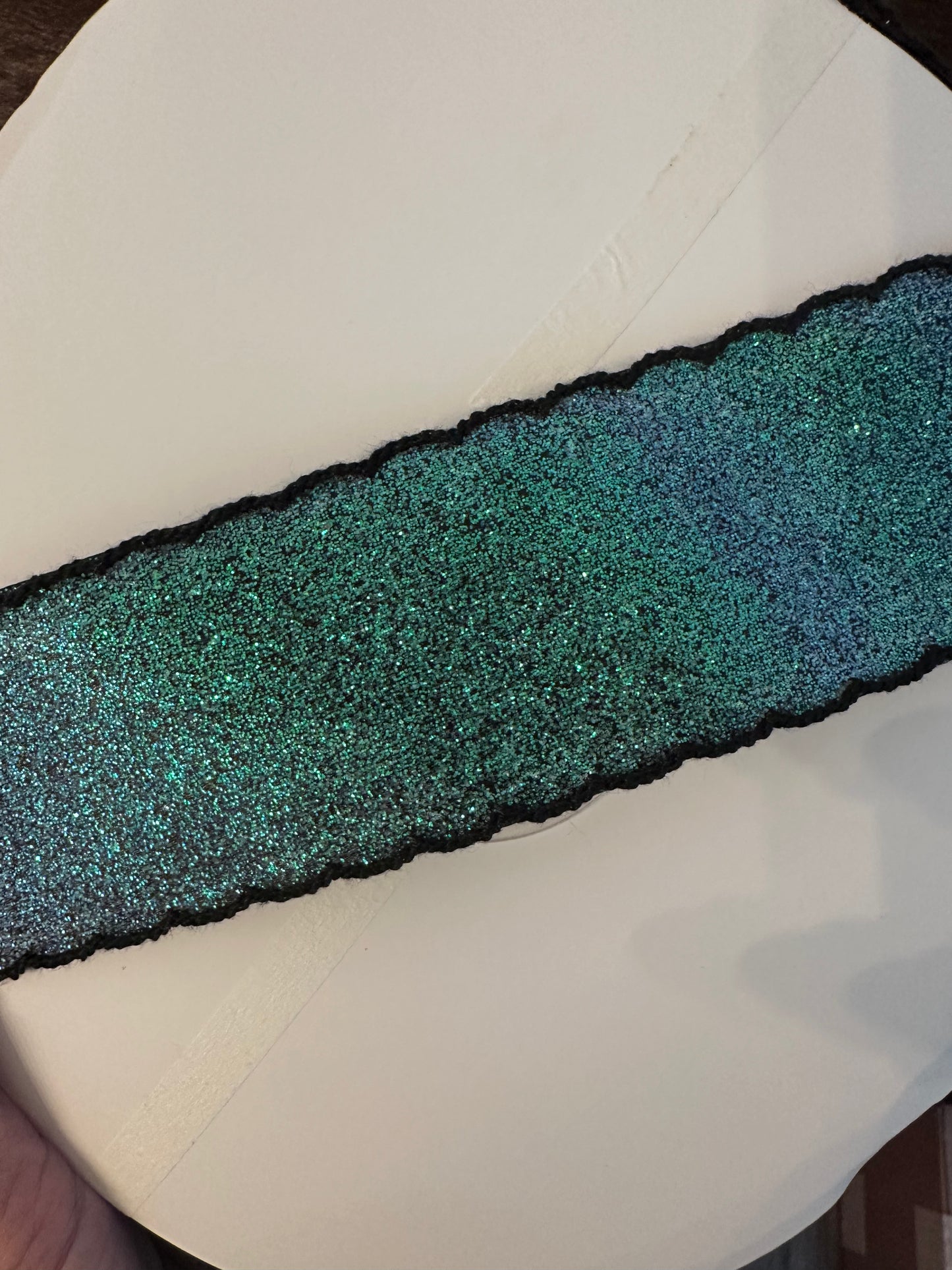 2” Glitter Satin Moonstitch- black