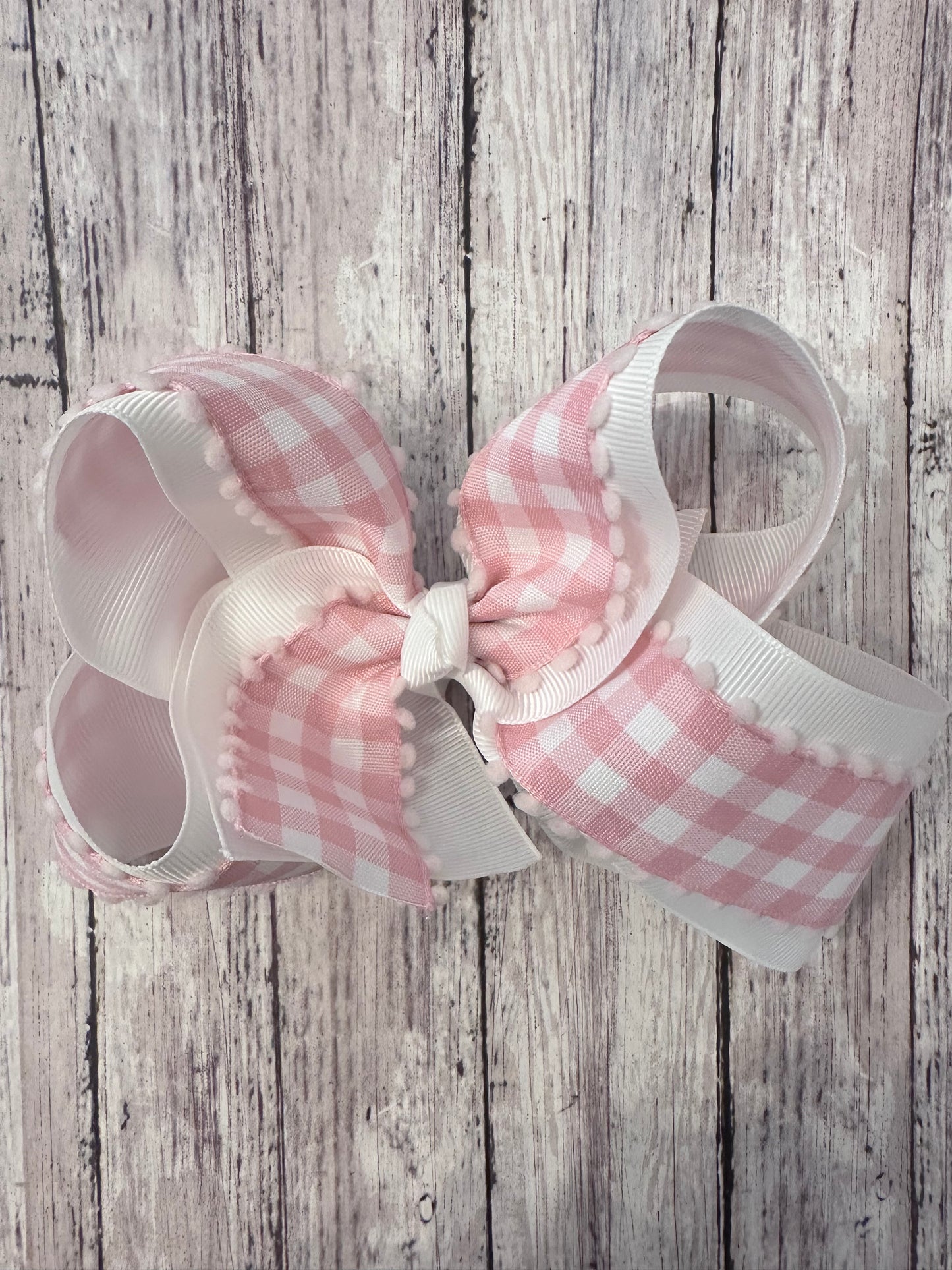 Pink Gingham Bow