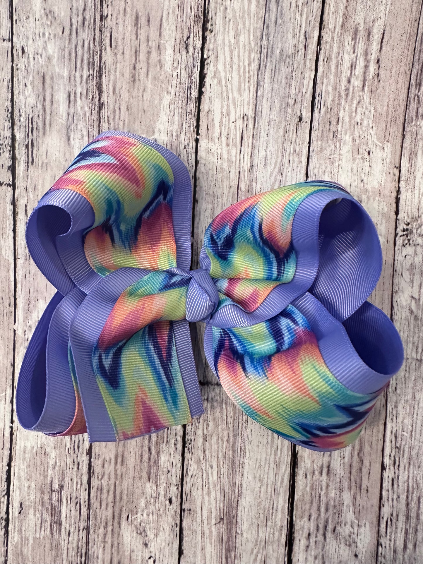 Rainbow ikat Bow