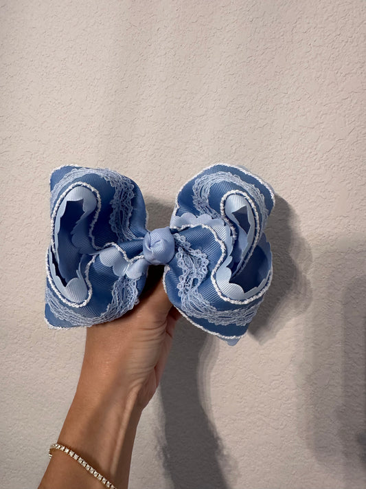 Blue layered bow