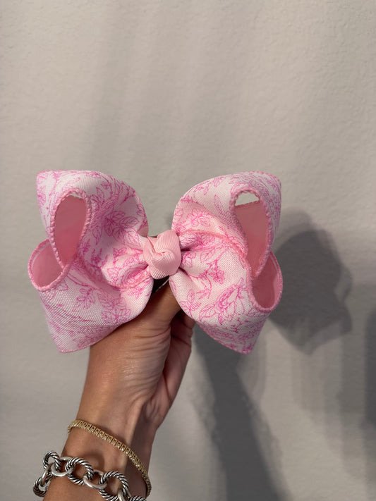 Pink rose bow