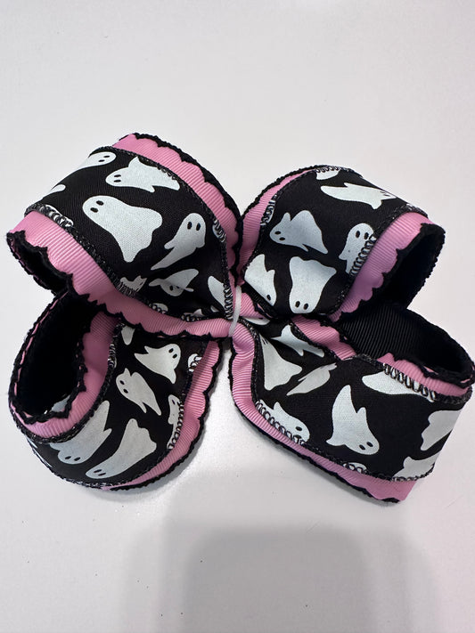 Halloween glow in the dark ghost bow