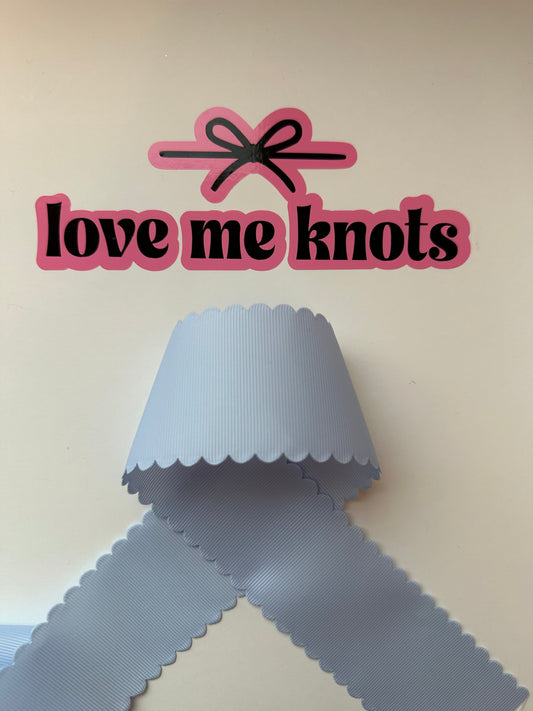 2” Powder Blue Scallop