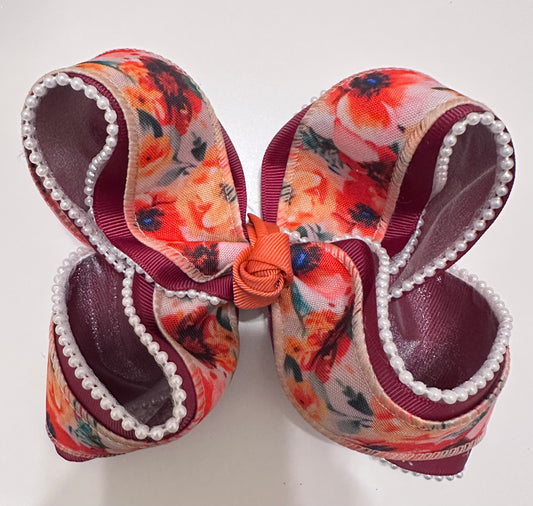 Fall Floral with Pearl Trim