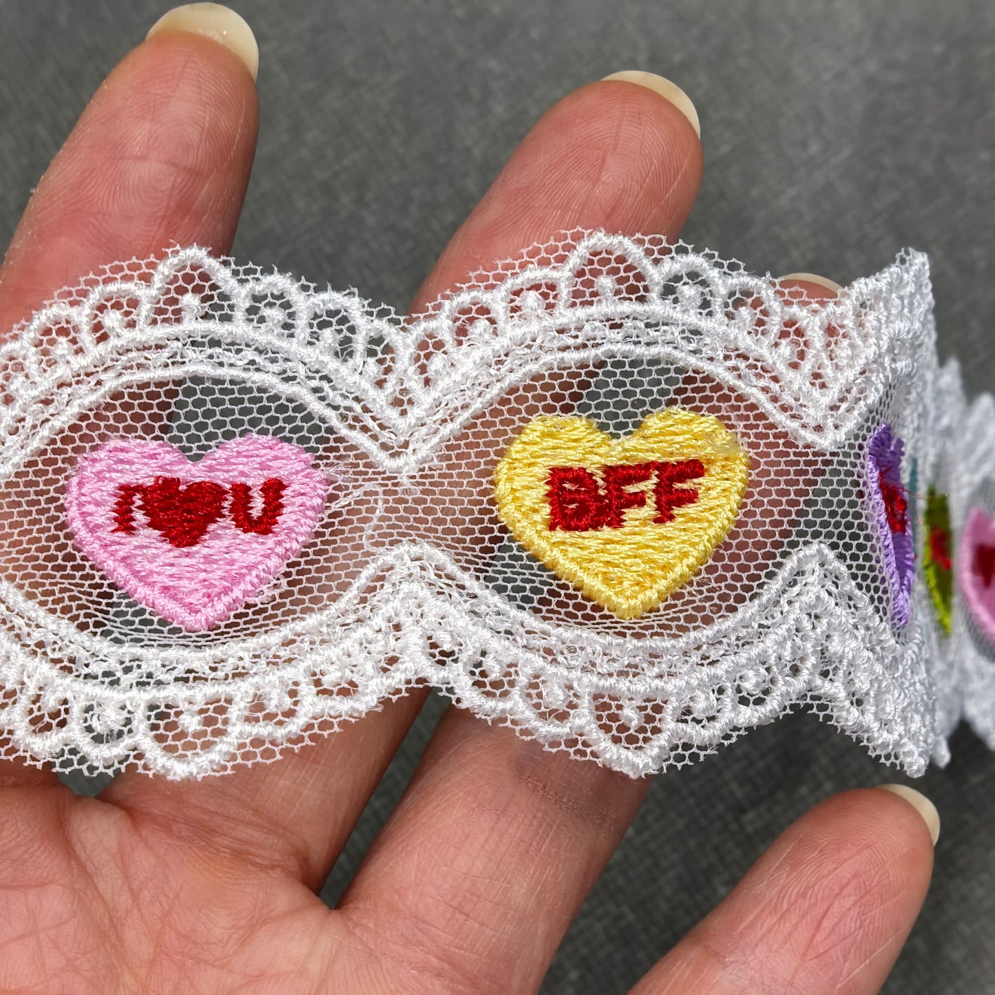 Conversation Heart Lace