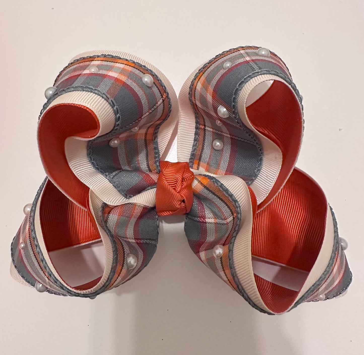 Fall plaid with pearls