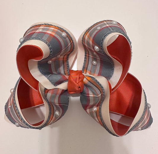 Fall plaid with pearls