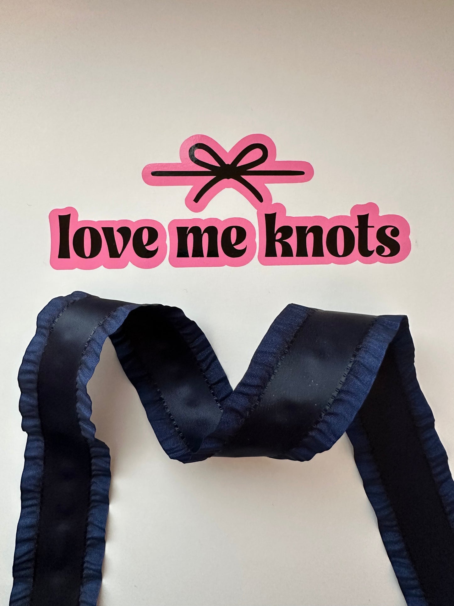 1.5” Navy Ruffle