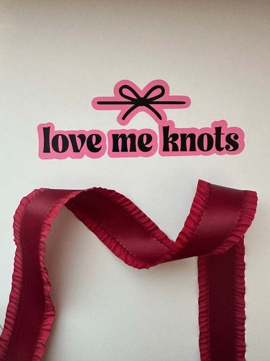 1.5” Cranberry Ruffle