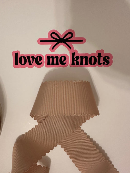 2” Tan Scalloped Ribbon