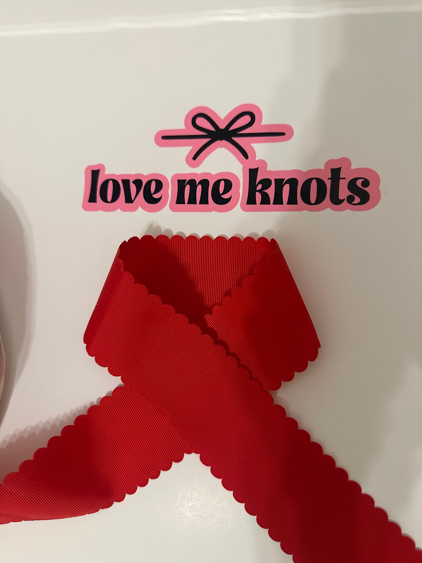 2” Red Scallop Ribbon