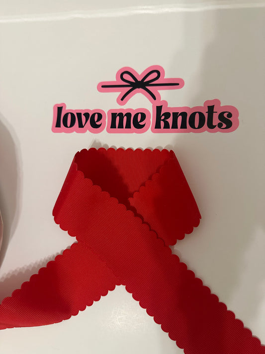 2” Red Scallop Ribbon