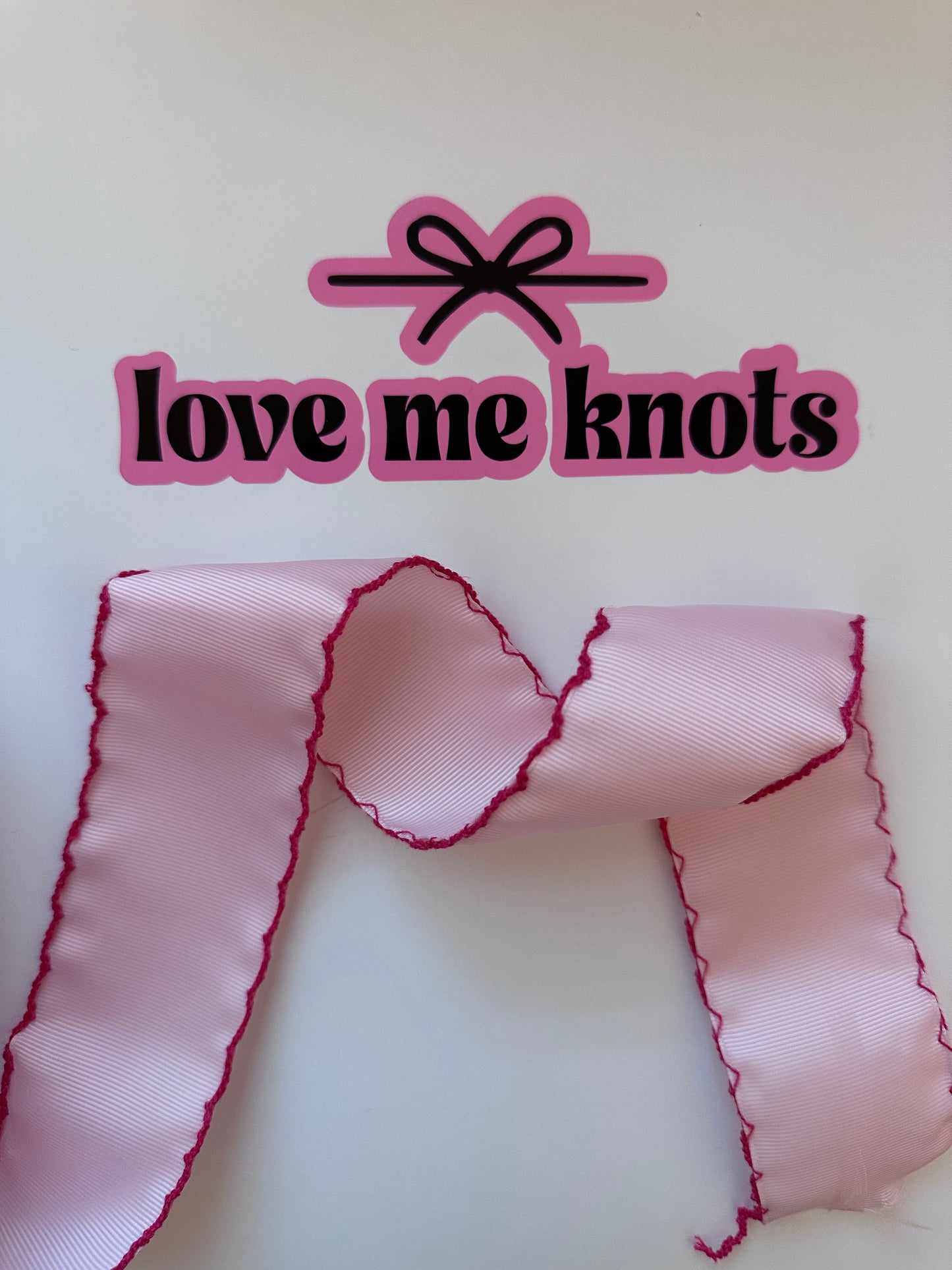 2” light pink w shocking pink Moonstitch