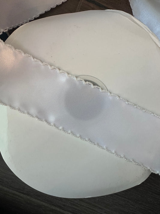 2” white w white stitch