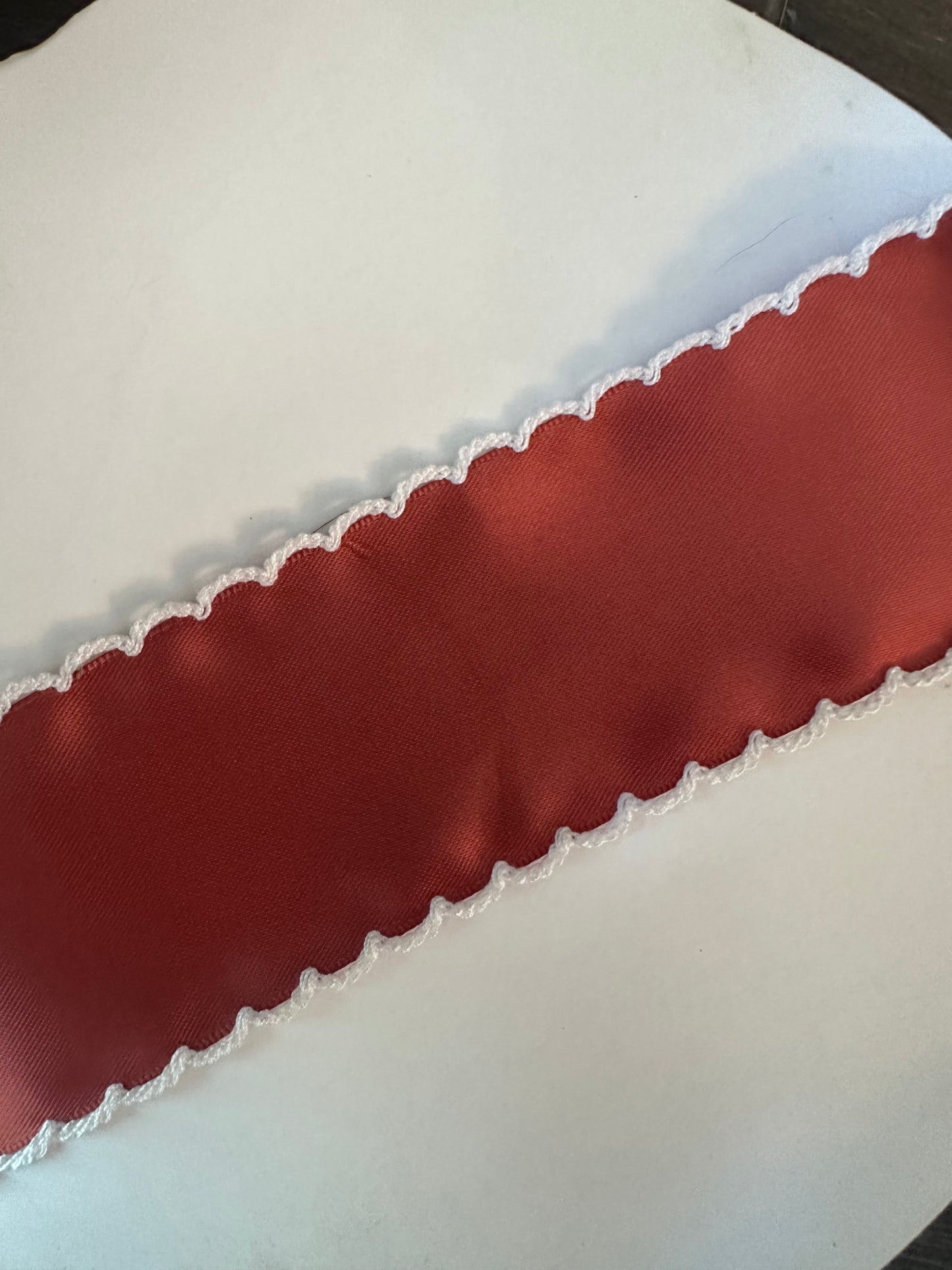 2” rust w white stitch