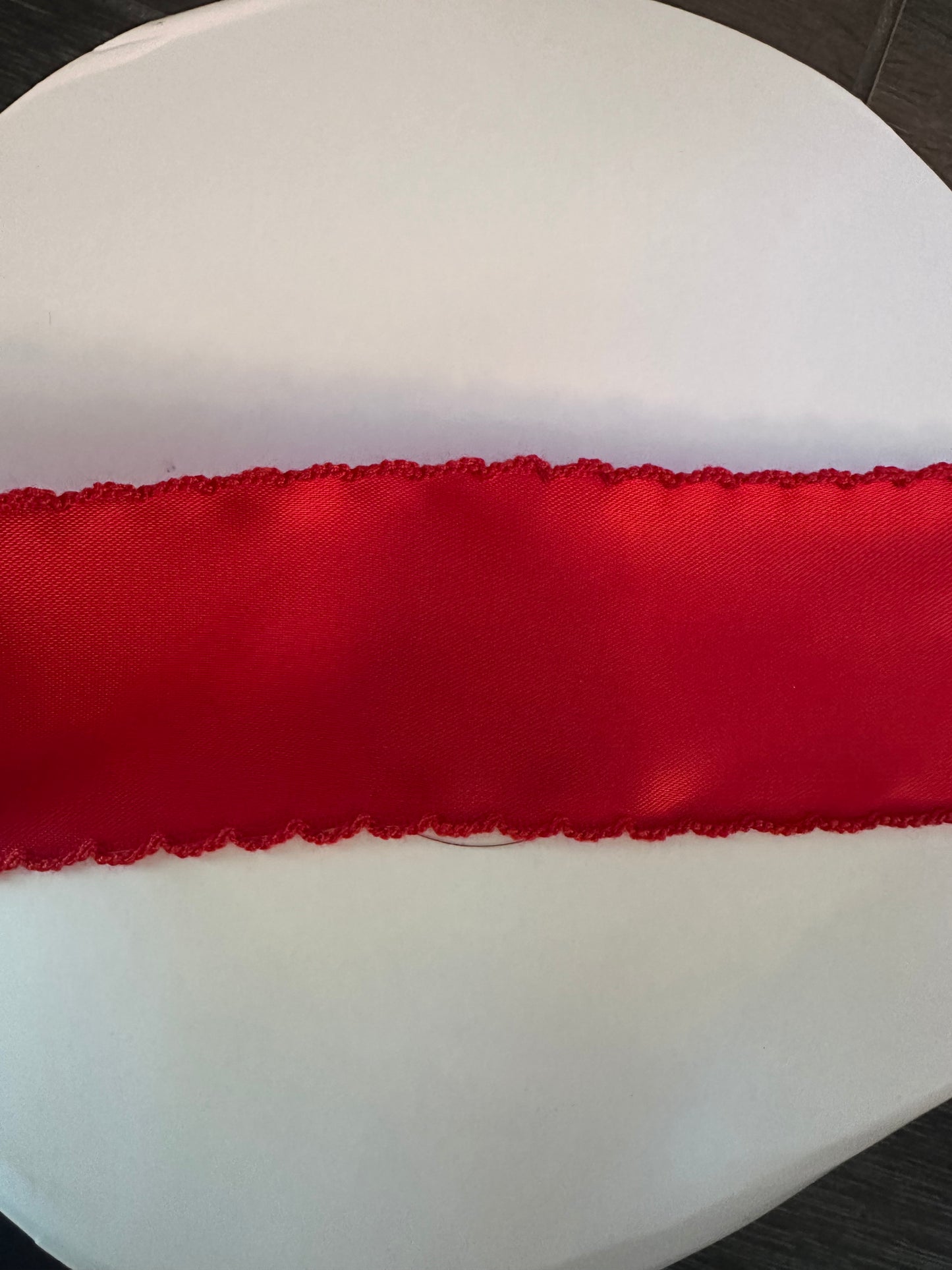 2” red w matching stitch
