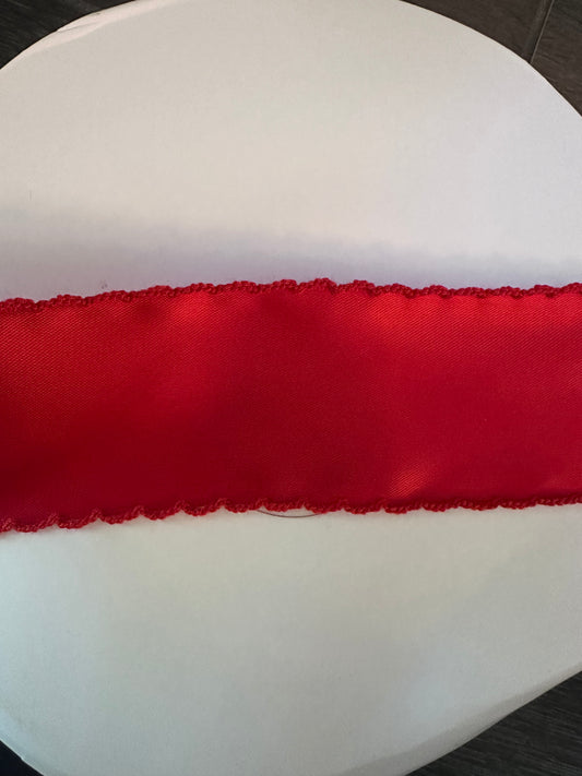 2” red w matching stitch