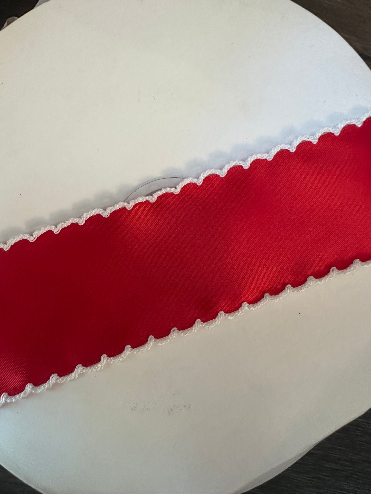 2” red with white stitch