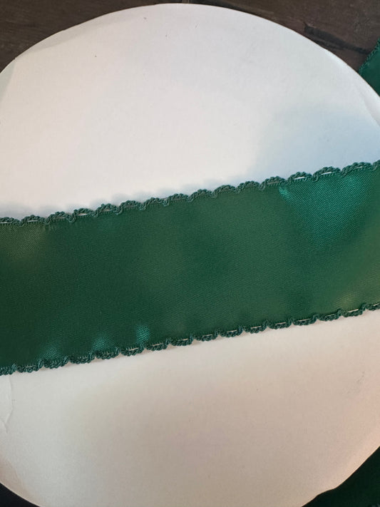 2” forest green w matching stitch