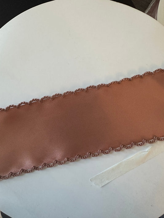 2” pecan brown w matching stitch