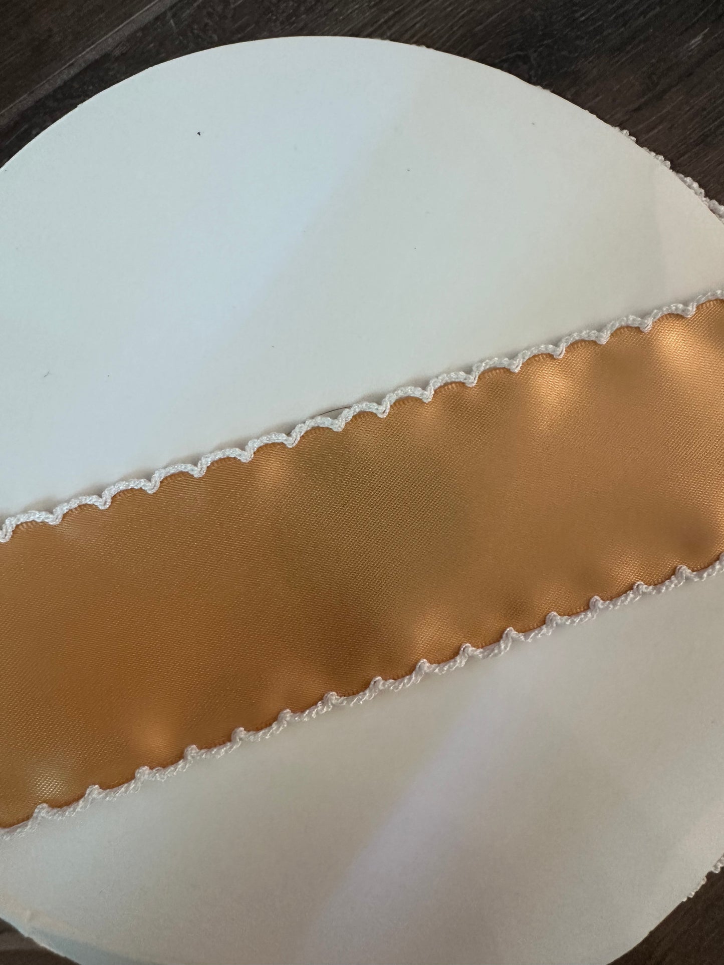 2” old gold w white stitch