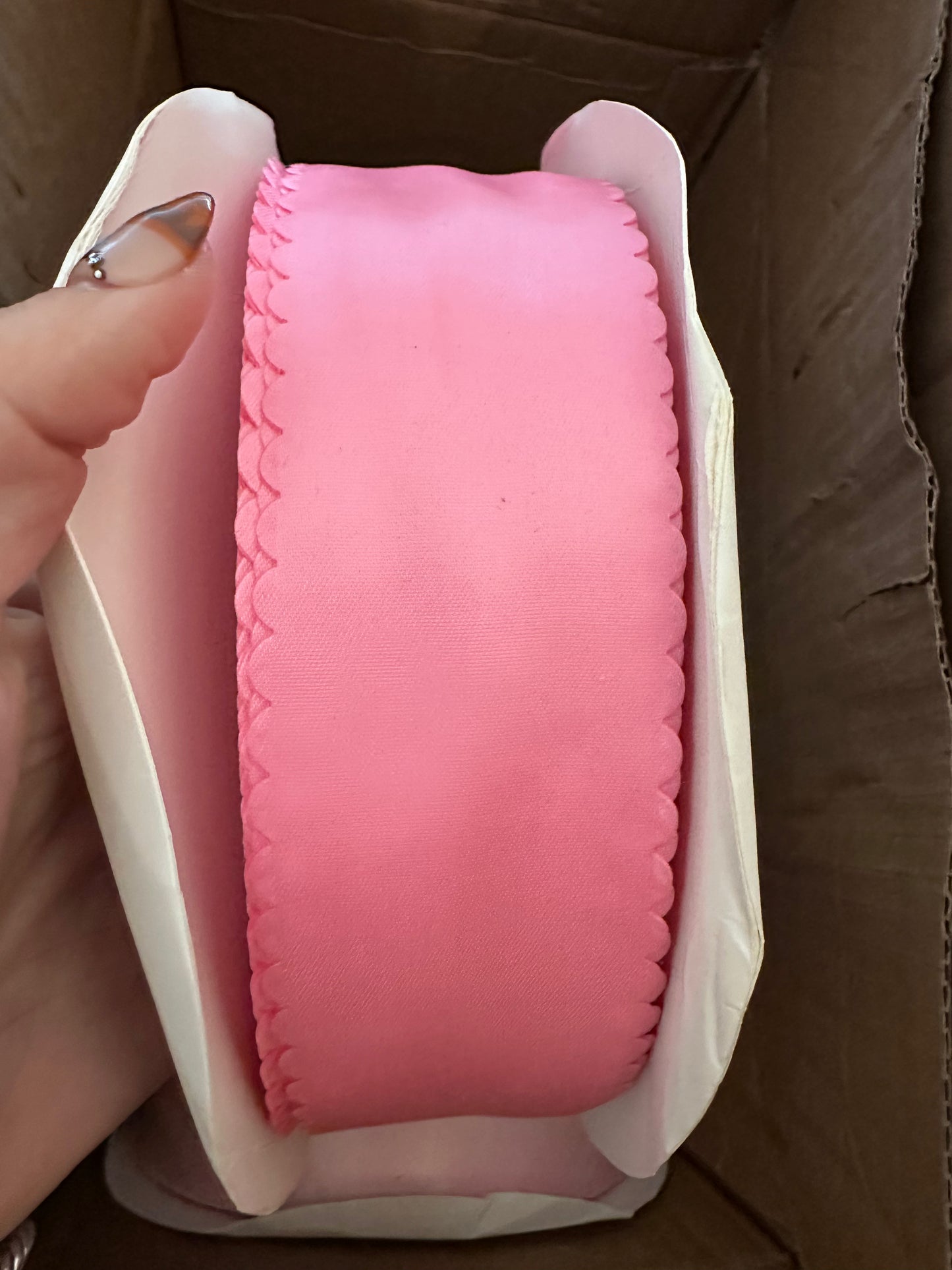 2” Satin Wavy- hot pink