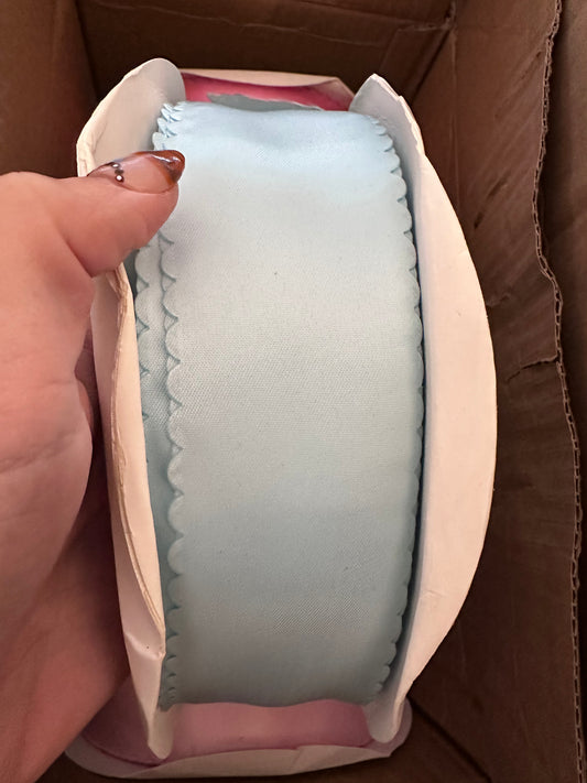 2” Satin Wavy- light blue