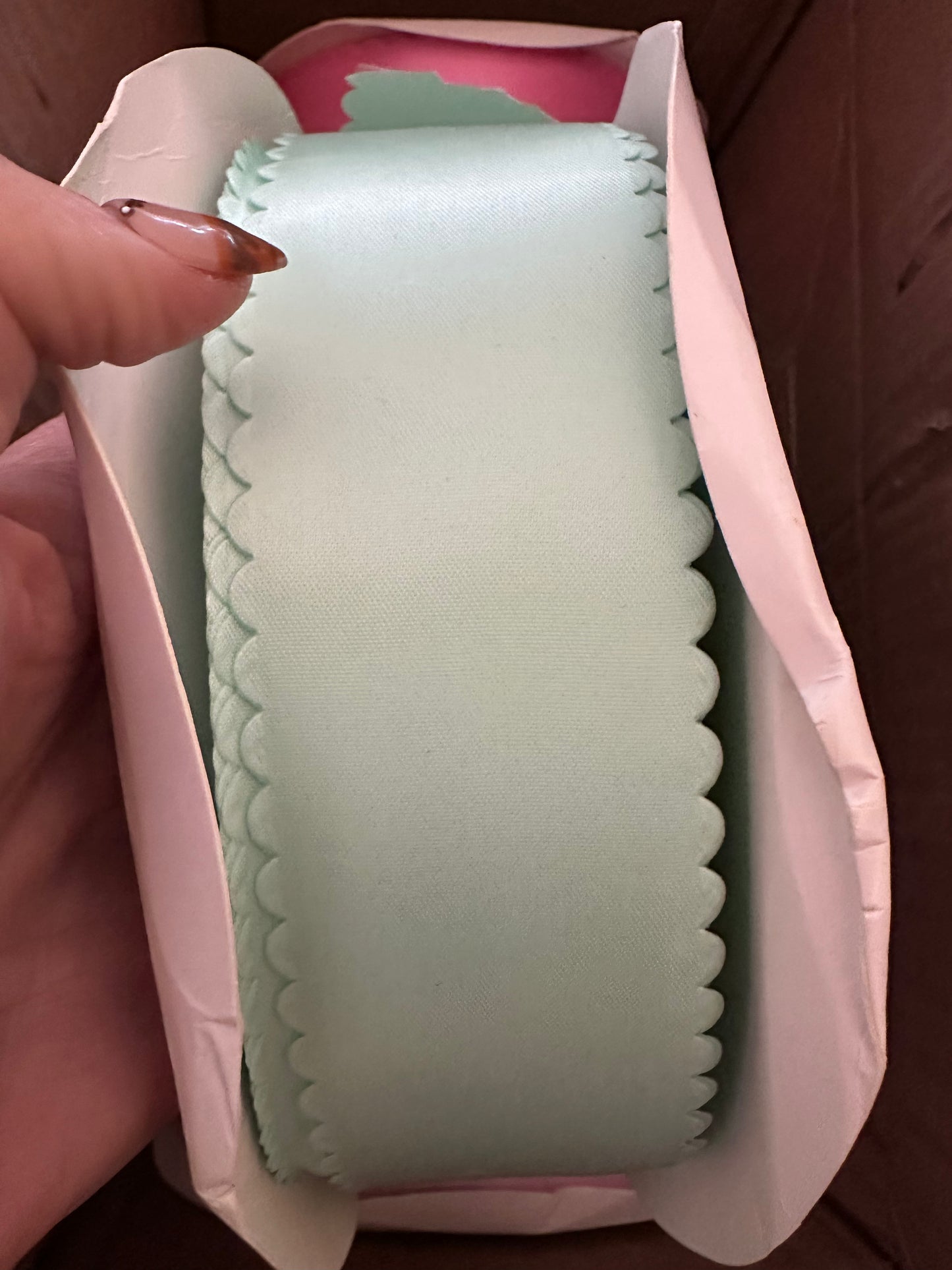 2” Satin Wavy- mint