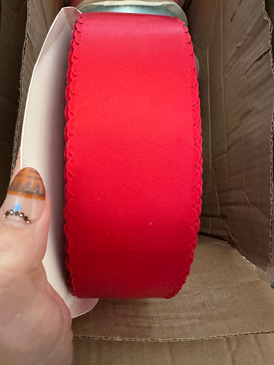 2” Satin Wavy- red