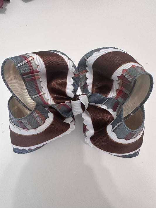 Brown and Blue fall plaid