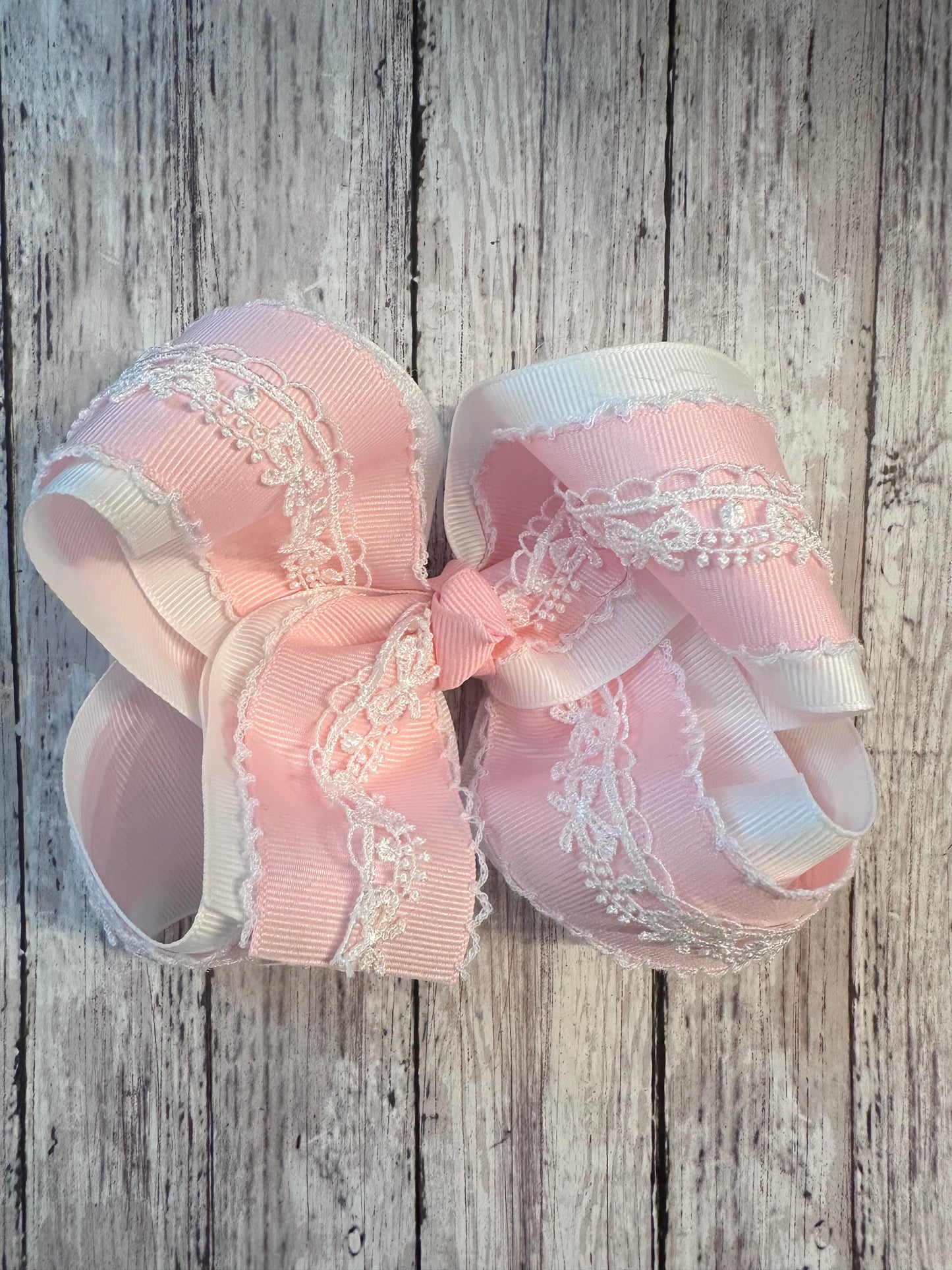 Pink Moonstitch with Bow Lace